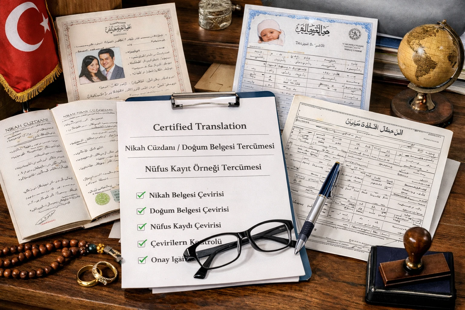 Arapça nikah belgesi ve doğum belgesi tercümesi kapak görseli