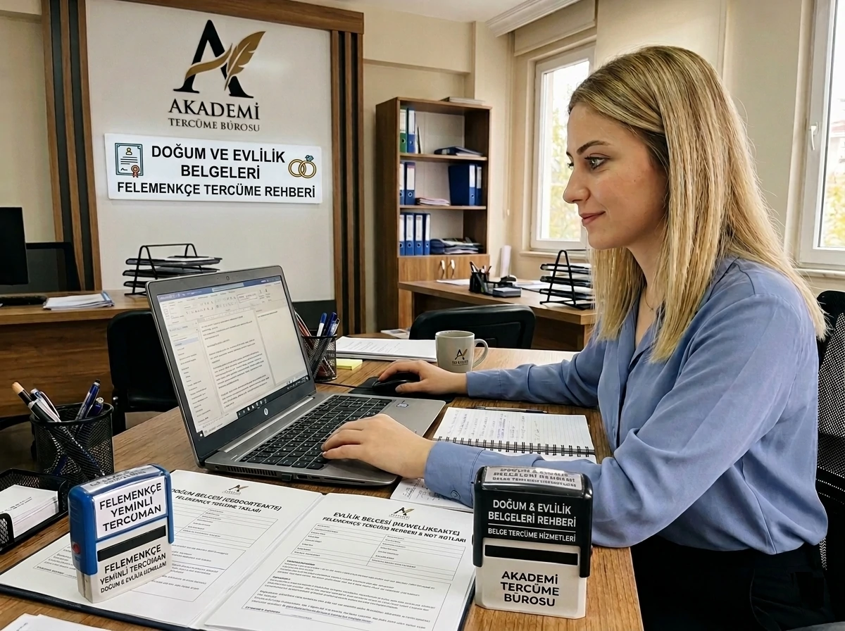 Doğum belgesi ve evlenme belgelerinde felemenkçe çeviri