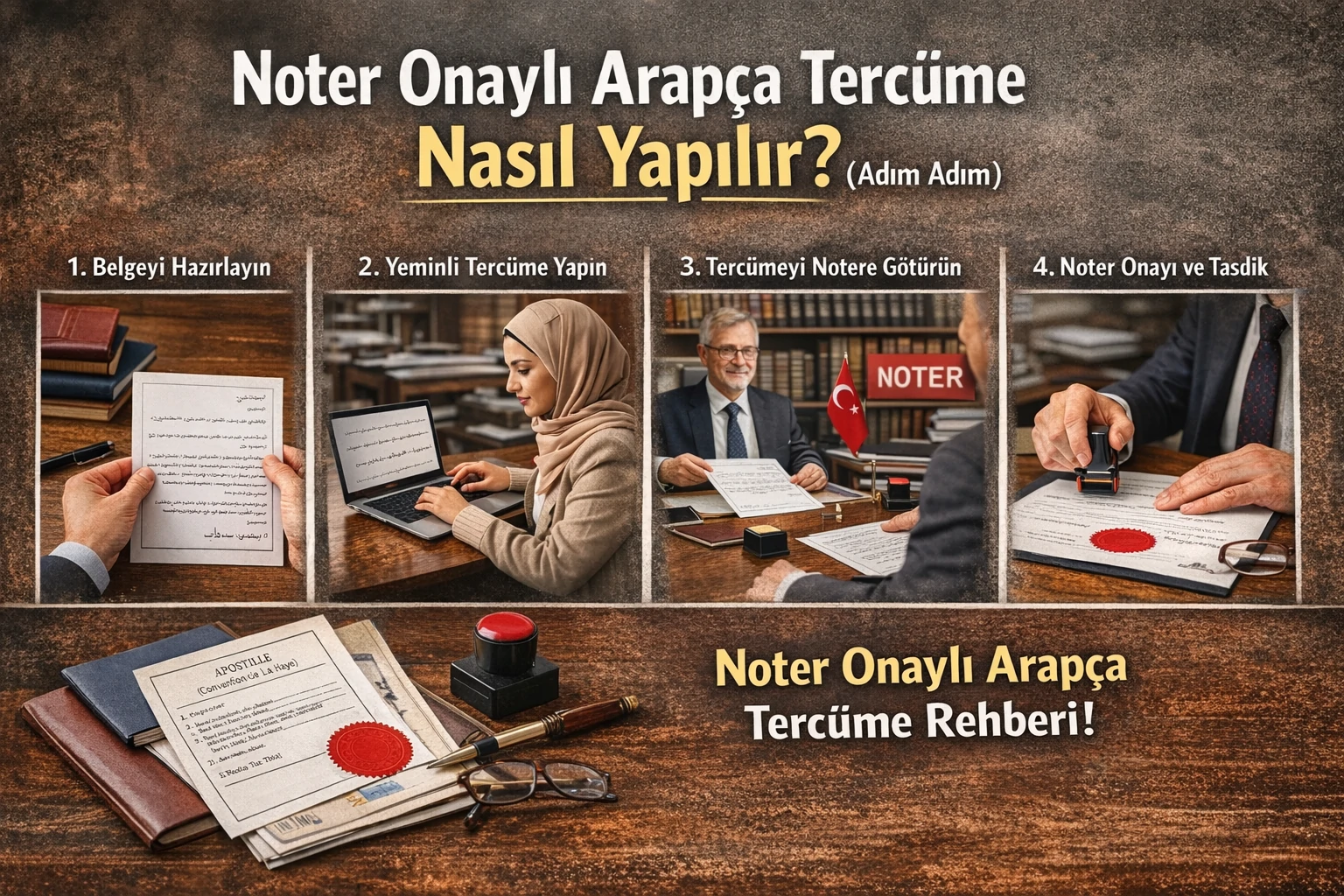 Noter onaylı Arapça tercüme rehberi kapak görseli