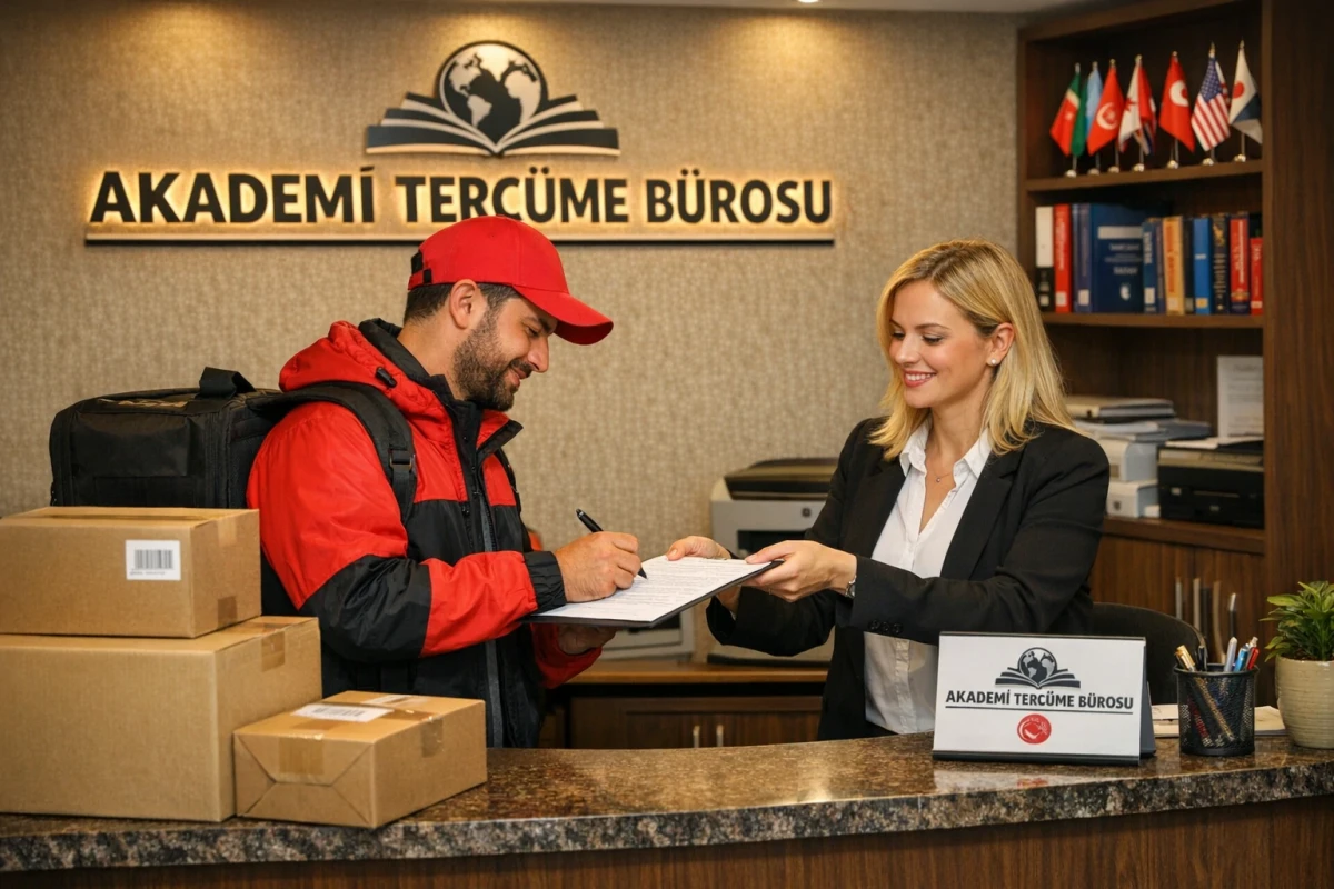 Online yeminli tercüme sonrası adrese teslim kargo hizmeti.