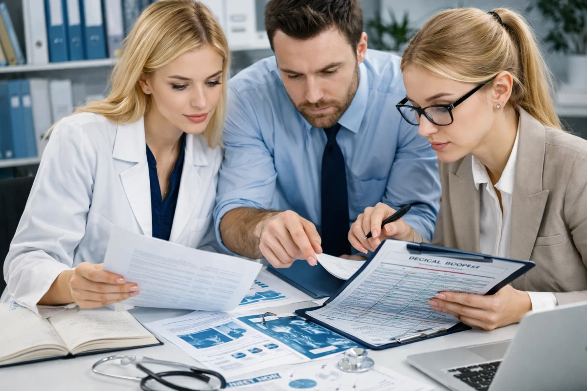 Akademi Tercüme Bürosu medikal çeviri kontrol ekibi ve tıbbi raporlar.