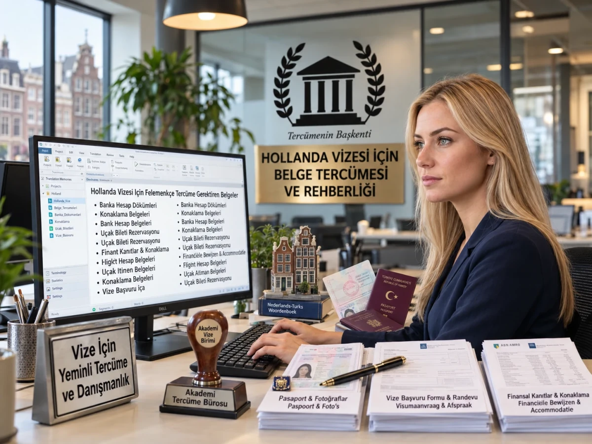Hollanda vizesi için felemenkçe belge tercümesi