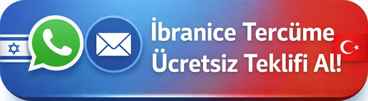 İbranice Tercüme Ücretsiz Teklif