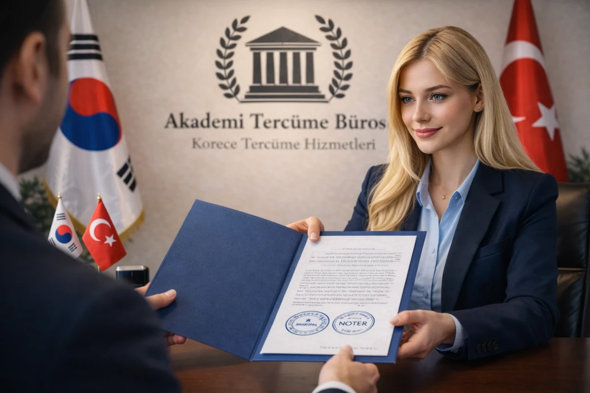 Noter onaylı ve apostil tasdikli Korece çeviri dosyası teslimatı.