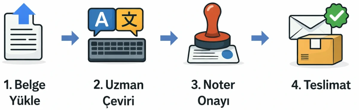 Akademi Tercüme online çeviri ve belge onay süreci adımları